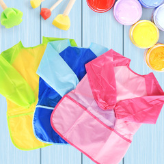 Children's art apron painting diy baby eating long sleeves reverse dressing kindergarten baby painting smock wholesale