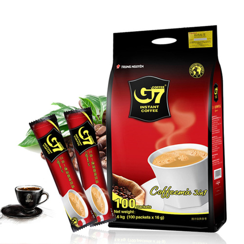Vietnam imported G7 coffee instant three-in-one coffee powder 1600g 100 packs of extra strong internet celebrity food wholesale