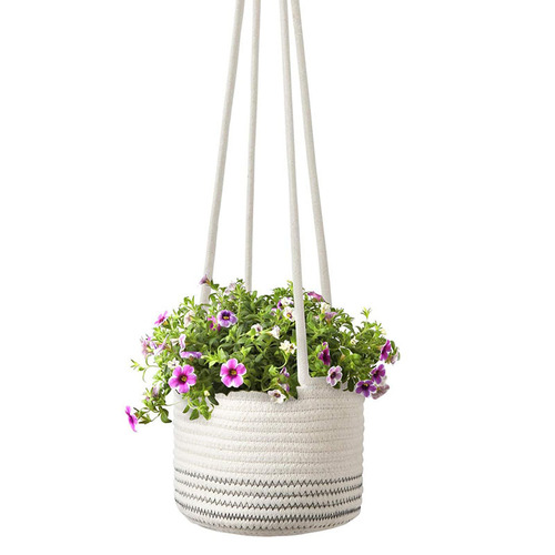 Wicker baskets, rattan baskets, hemp rope hanging baskets, suspended planters, green plant pots, potted plants, hanging baskets, flower baskets, bamboo baskets, foldable fresh flowers