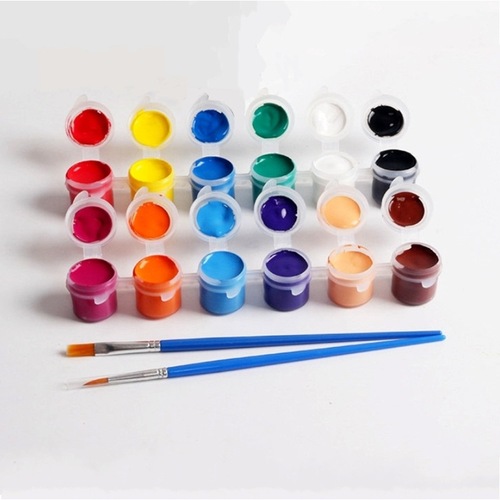 Children's acrylic paint 12 color set 6 conjoined kindergarten students art painting graffiti diy gypsum paint strips