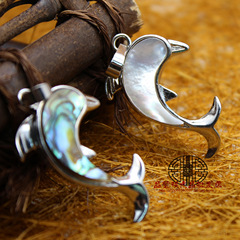 小巧 OL 小海豚吊墜鮑魚貝項墜小掛件 wish外貿跨境飾品服飾