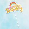 Birthday cake 插 INS Wind Rainbow Cake Plug -in Rainbow Little Hat Decoration Respuent Birthday Cake Plug -in