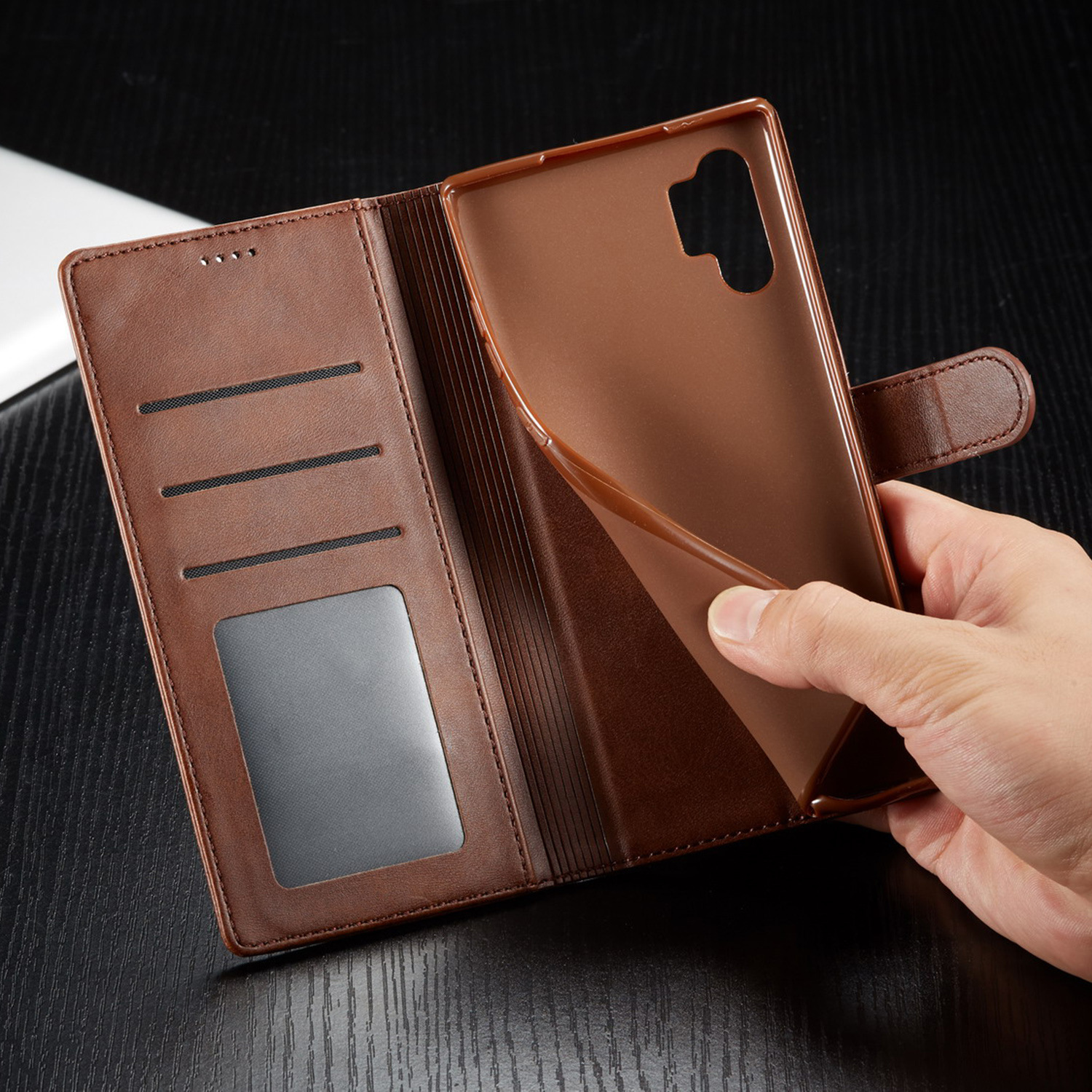 Flip Leather Protective Phone Case For Samsung Galaxy S23 Ultra Plus_voghion.com