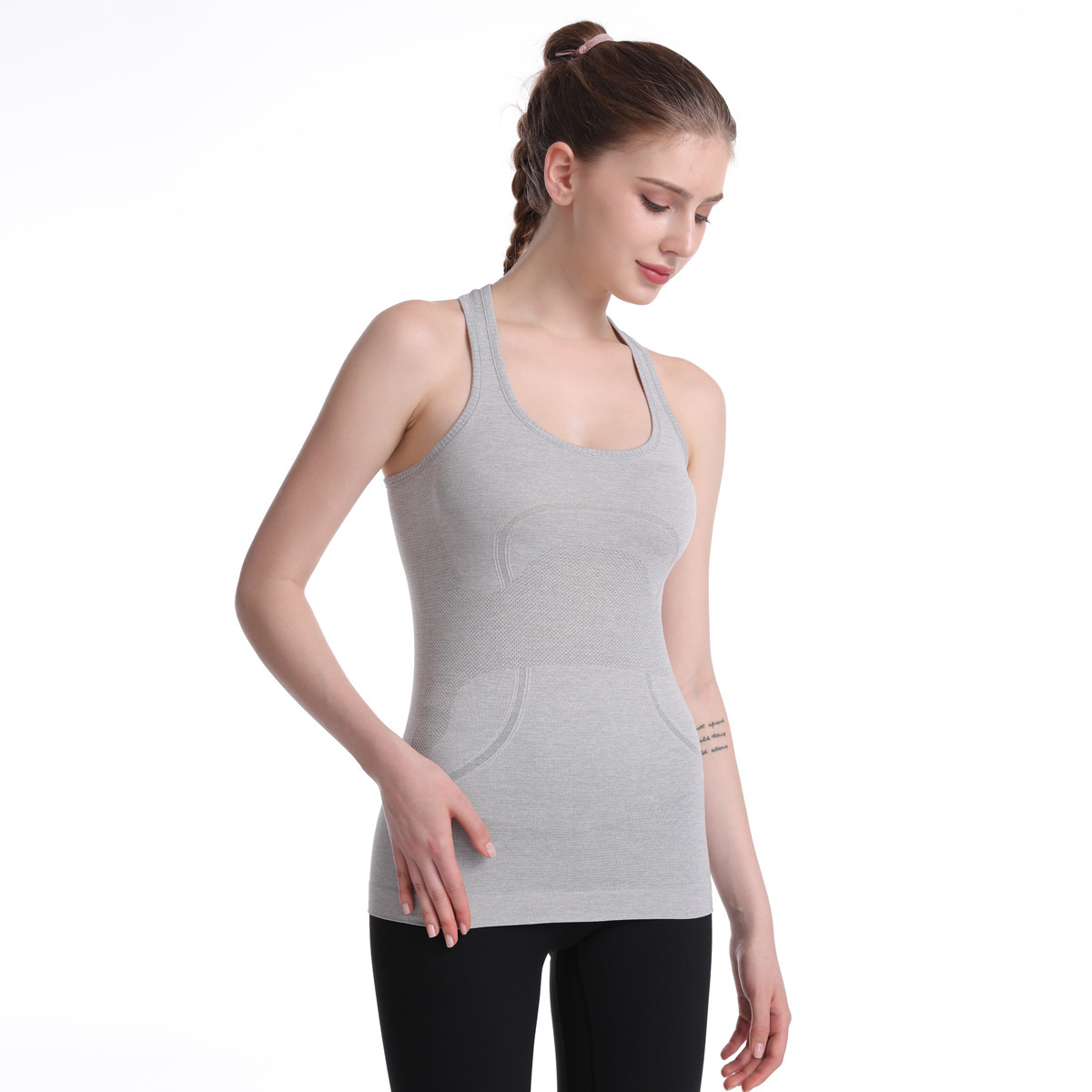 camisola deportiva de yoga sin costuras NSLX20224