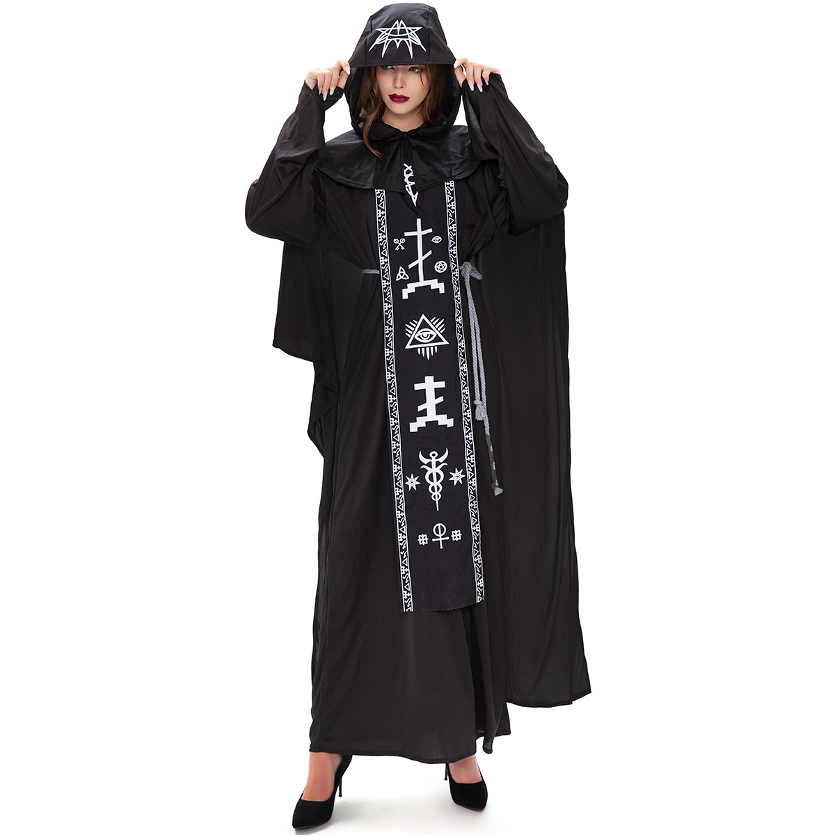 Halloween costume male and female wizard robe vampire cosplay costume nihaostyles wholesale halloween costumes NSMRP79101