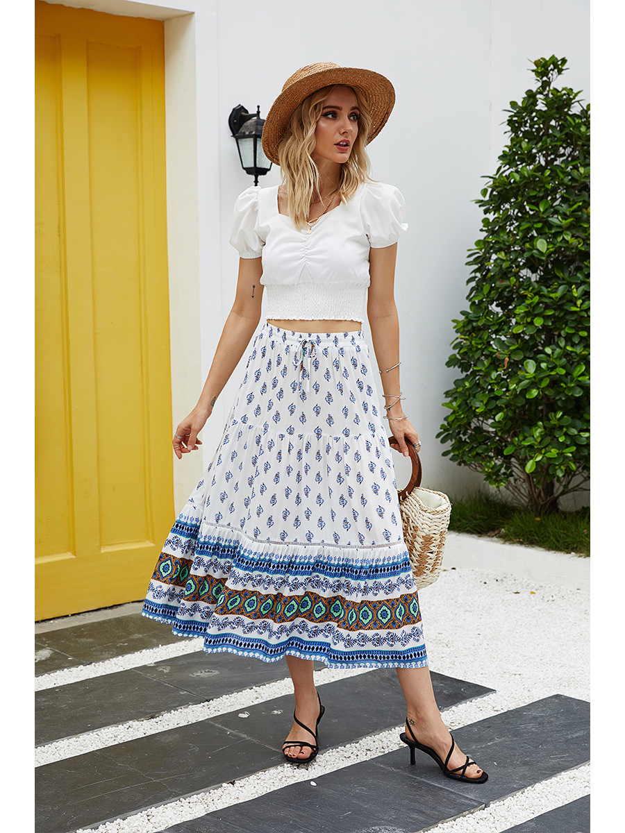 Comfortable printed rayon skirt NSAL8070