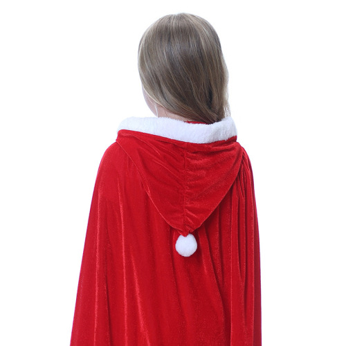 Children Christmas stage performance party Santa Claus cosplay cloak Little Red Riding Hood costume red cape cosplay outfits forboy girl