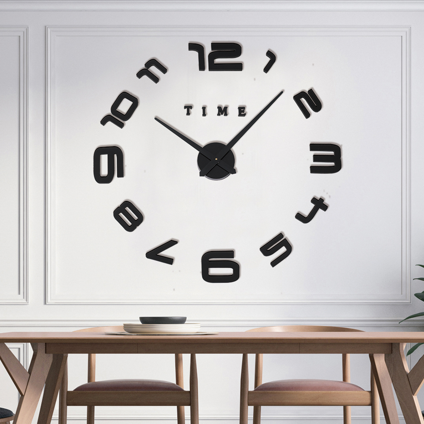 Hogar creativo romano digital Reloj de pared espejo Reloj de pared acrílico espejo Reloj de pared pegatina de pared reloj DIY etiqueta engomada del reloj