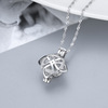 Fashionable necklace, pendant, accessory, European style, suitable for import, silver 925 sample, simple and elegant design, four-leaf clover