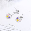 Elegant asymmetrical earrings, internet celebrity, Korean style