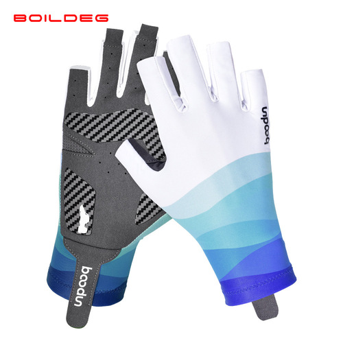 BOILDEG Boiling Cross-border New Silicone Non-slip Fishing Gloves Outdoor Casting Ice Silk Fishing Gloves