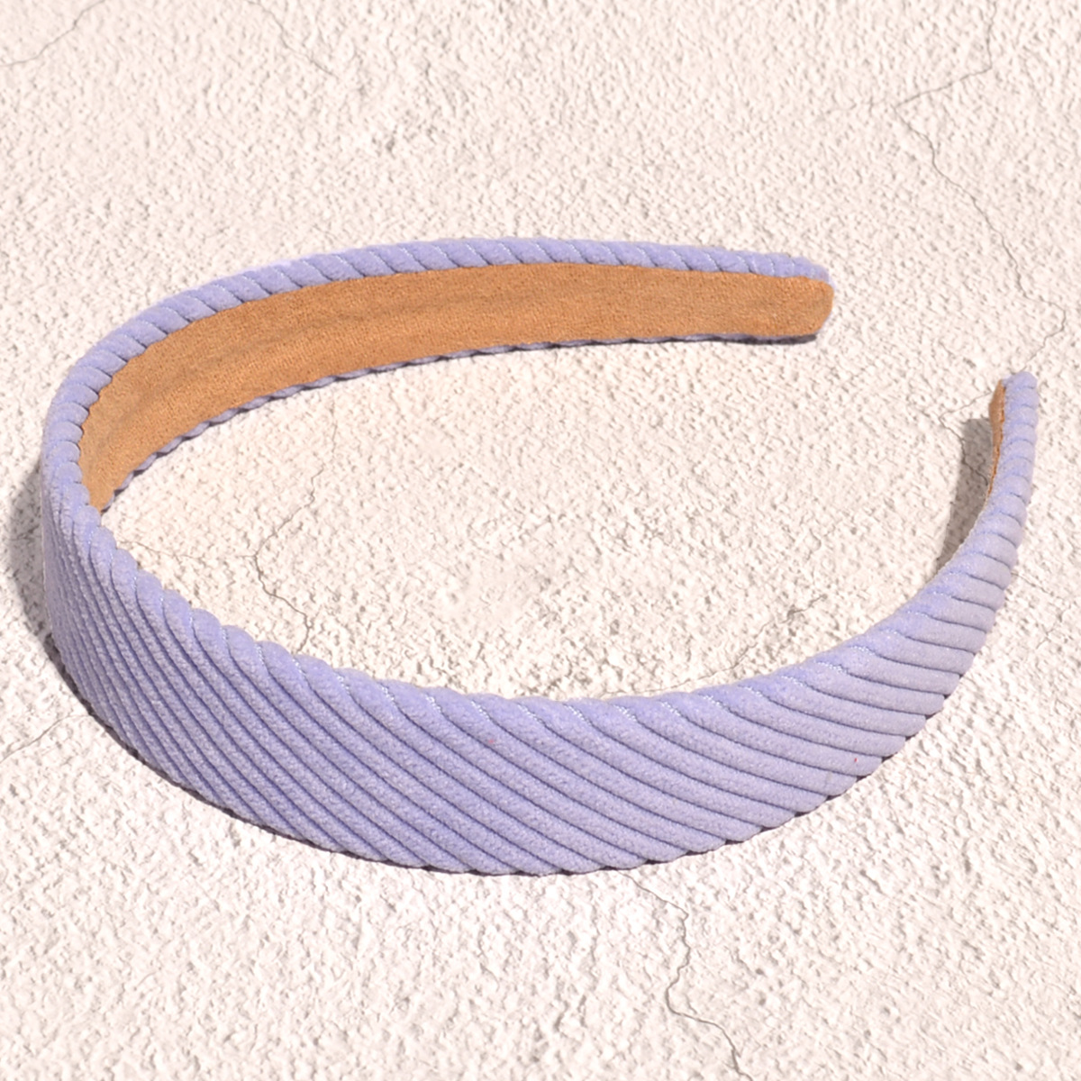 Simple Corduroy Candy Color Headband display picture 6