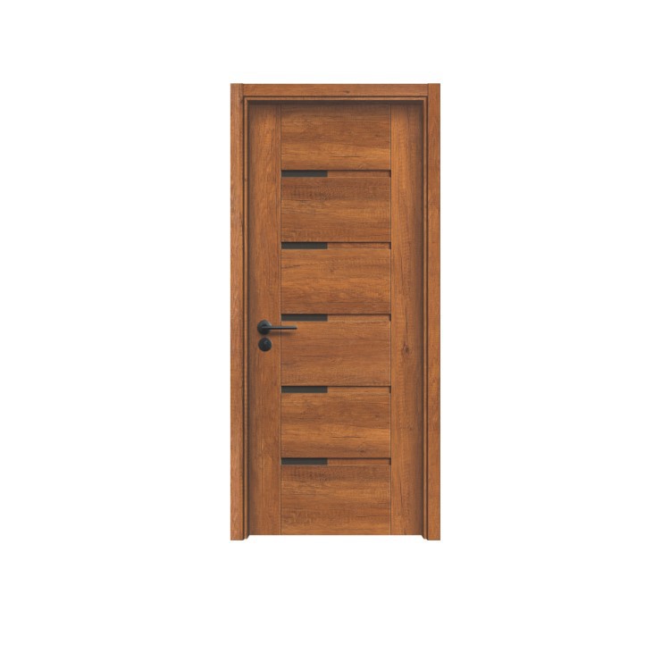 Moderno minimalista de cristal de carbono puerta de la habitación puerta de madera puerta del dormitorio moderno nuevo chino puerta plana fábrica al por mayor