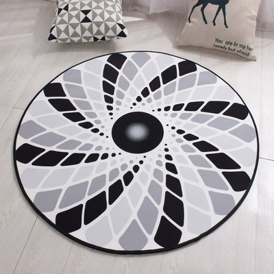 Children's cartoon bedroom bedside mat: Avtomobil döşəmə paspasları - windmill-80cm-diameter-round