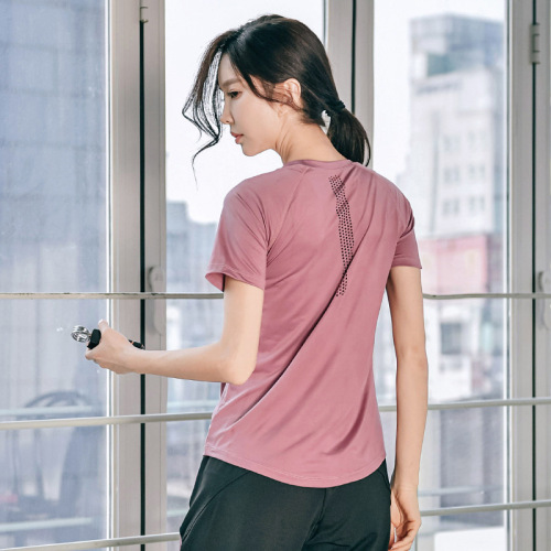 Women's Short Sleeve Gym Sportswear 2020 Summer Loose Professional Running Top Spring and Summer Fashion Yoga Clothes