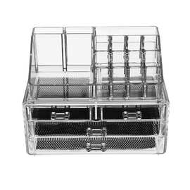 鹤成化妆品收纳盒透明亚克力收纳盒抽屉式组合化妆盒 收纳箱整理