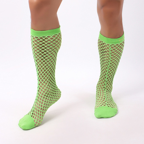 Wholesale Hollow Mesh Men's Socks Japanese Fishnet Trendy Socks Breathable Sports Socks Personalized Long Socks AliExpress