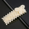 Hair accessory with bow, cute hairgrip from pearl, no hair damage, Korean style, simple and elegant design