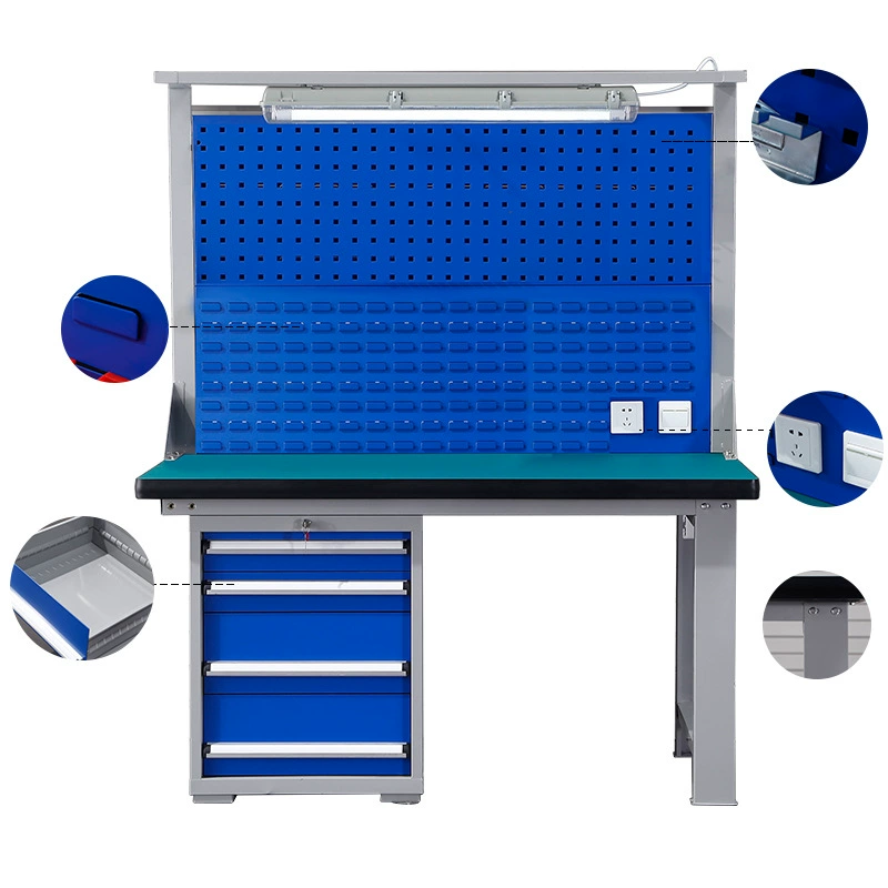 Сборочный верстак для мастерской, антистатический рабочий стол, тяжелый режим работы, сборка, техническое обслуживание, проверка, экспериментальный упаковочный стол из нержавеющей стали