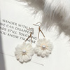 Fresh fashionable earrings, flowered, Korean style