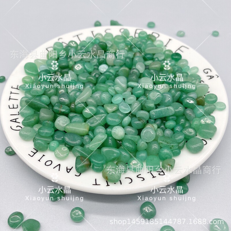 Green Dongling Jade Crystal gravel stone aromatherapy Crystal expansion stone fish tank landscaping factory wholesale
