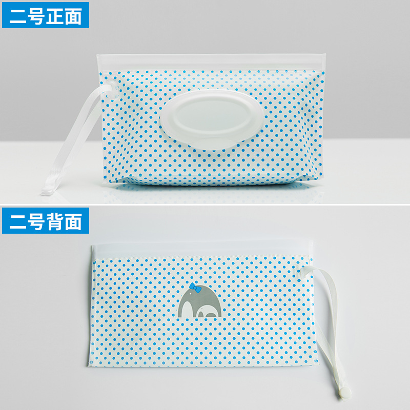 En stock al por mayor bebé EVA bolsa de tejido húmedo bolsa de embalaje extraíble portátil Flip ventana sanitaria bolsa de tejido húmedo bolsa
