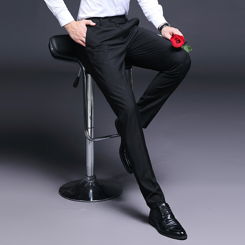 2023 Stretch Suit Pants Men's Casual Lon...