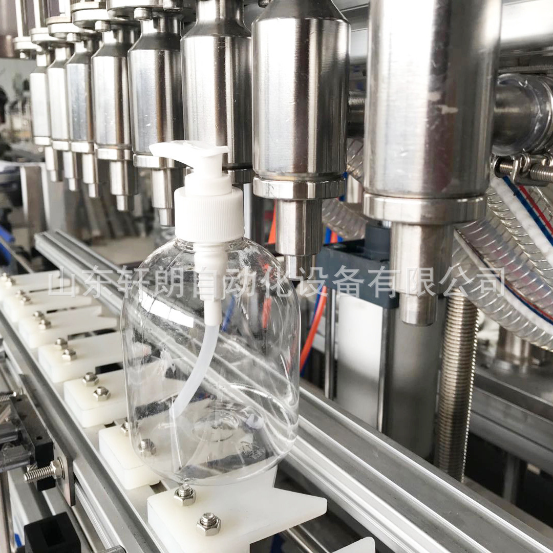 活塞式灌装生产线 洗护用品护发素沐浴露灌装机 洗手液旋盖灌装机