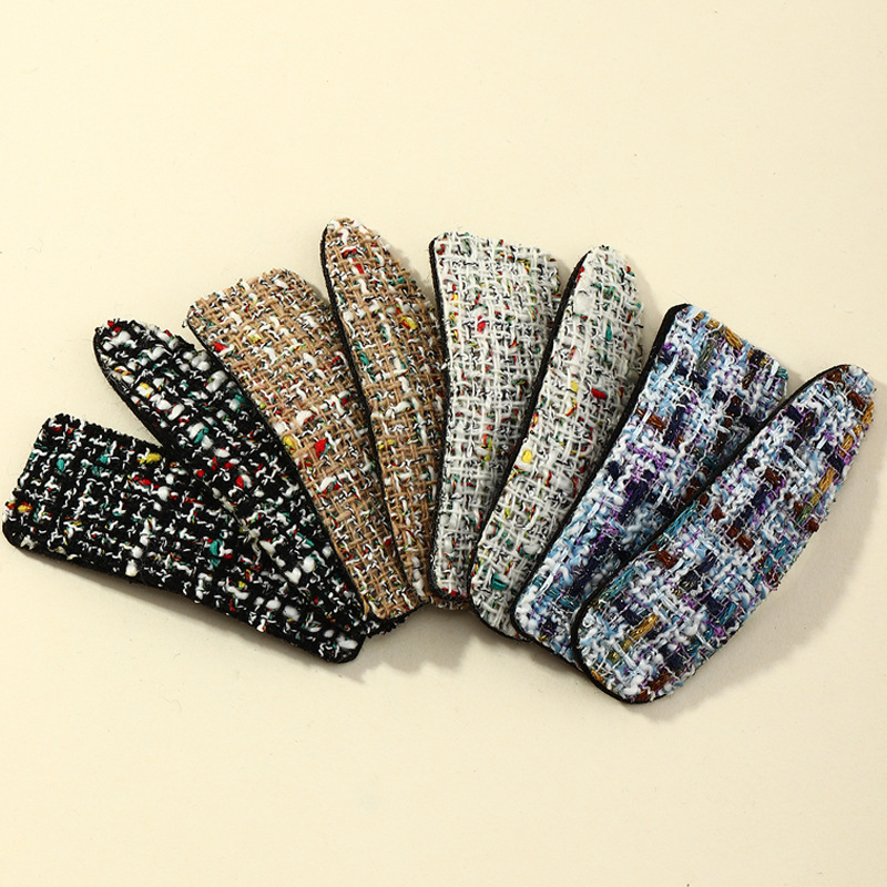 Korea Simple Fabric Plaid Hairpin display picture 1