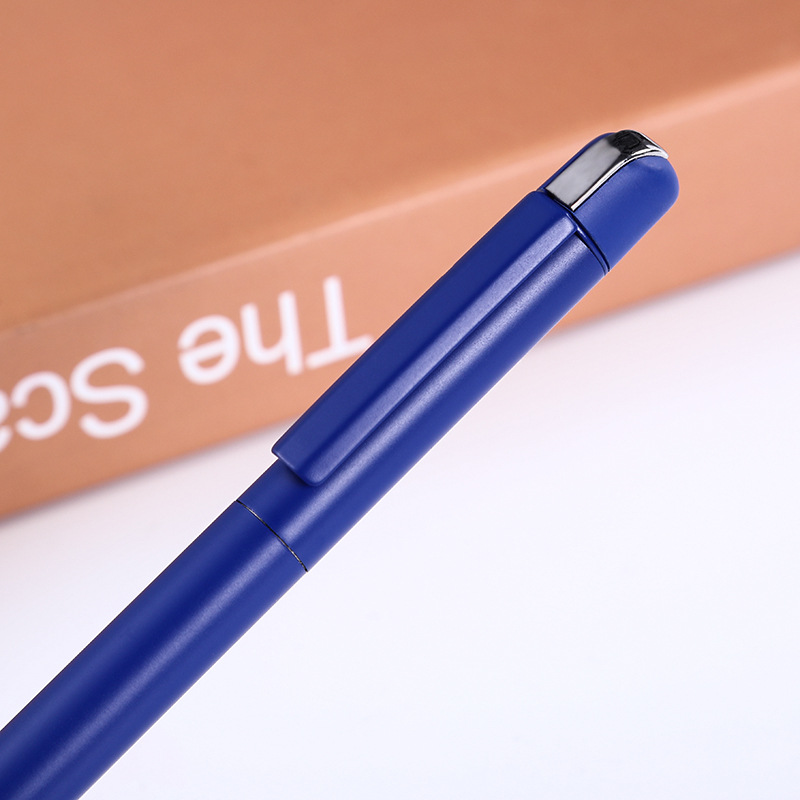 Suministro directo de fábrica negro esmerilado bolígrafo mate negro metal pluma personalizada negocio medio aceite pluma publicidad regalo pluma