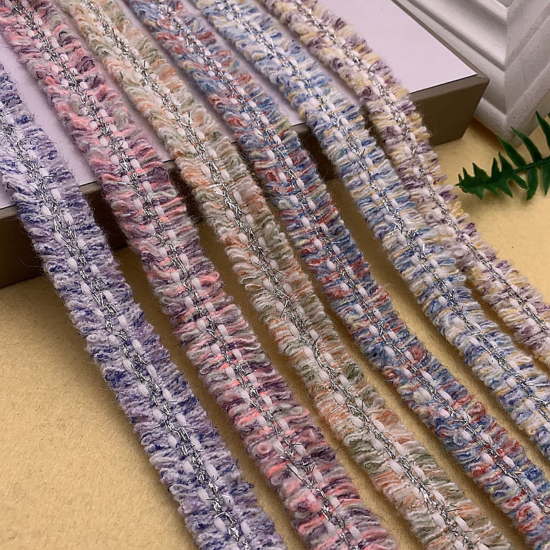 厂家直销现货环保小香风毛线金银丝花边 服装辅料民族风花边织带