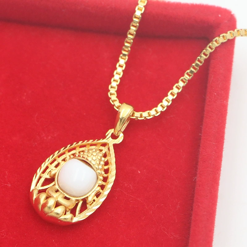 Little Meng Buddha Copper Gold inlaid Jade Artificial Synthetic Malay Jade Pendant Gold Store Similar Landlinage Domineering