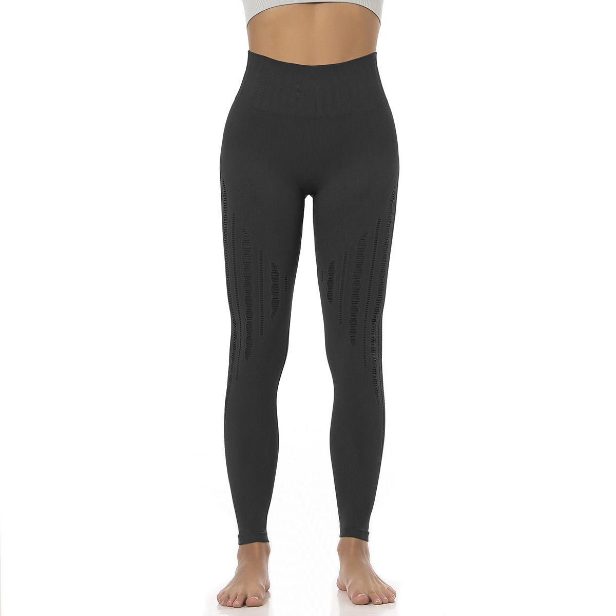 Mesh Breathable Quick-Drying Seamless High Waist Fitness Pants NSLX22862