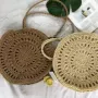 单肩手工定制同款草编包