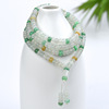 Emerald transparent stone, light green necklace