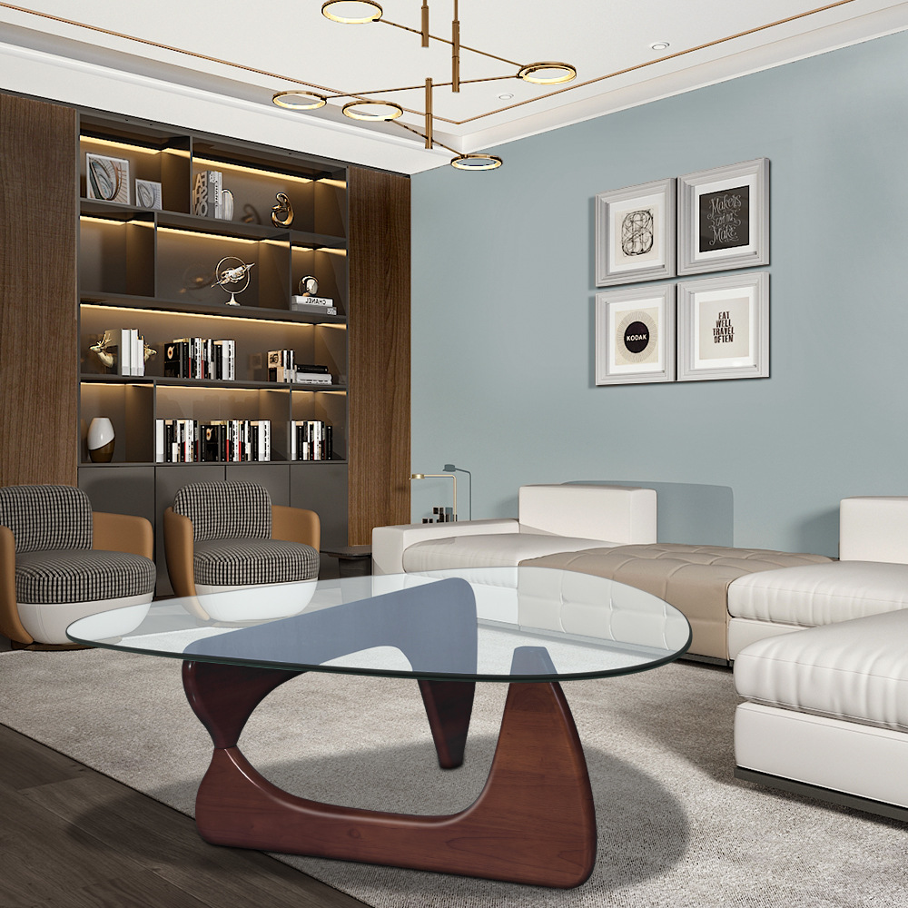 TY-110-12D德国仓现货一件代发三角茶几沙发边角茶几客厅茶几玻璃