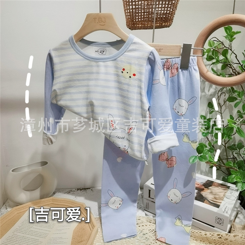 2020秋冬兒童內衣套裝批發品牌原創家居服廠家批發100-160碼