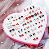 Plastic fresh earrings, 36 pair, wholesale