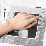 Безразмерное брендовое дизайнерское кольцо, европейский стиль, простой и элегантный дизайн, тренд сезона, на указательный палец