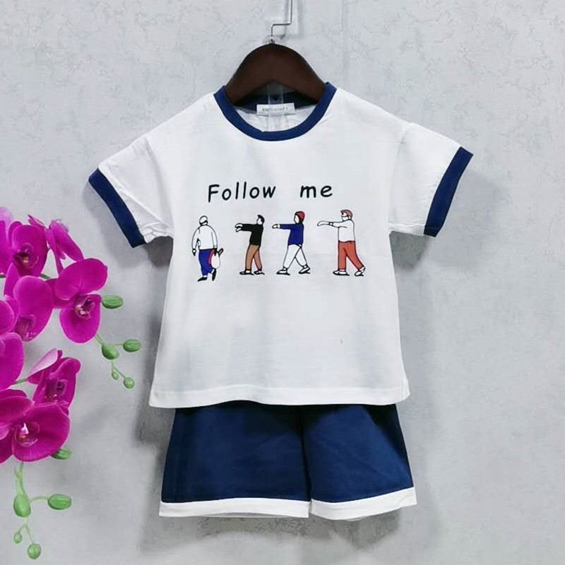 Boy Summer wear suit 2020 new pattern children Western style Fashionable summer Male baby handsome Children's clothing