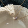 Necklace, organic accessory from pearl, jewelry, internet celebrity, USA, 14 carat