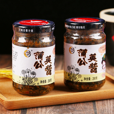 山东蒲公英酱辣椒酱香辣拌饭下饭菜下饭酱200克瓶装批发一件代发|ru