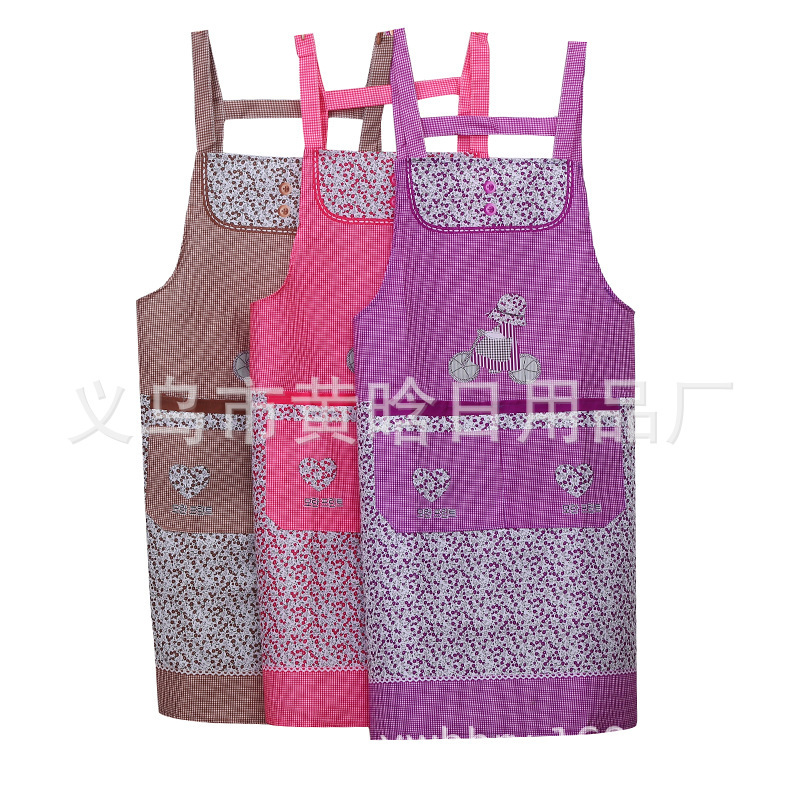 [Zhijia] Kitchen Bicycle Printed Apron with Enlarged Waterproof and Oil-Proof Kitchen Advertising Promotional Gifts and Gifts