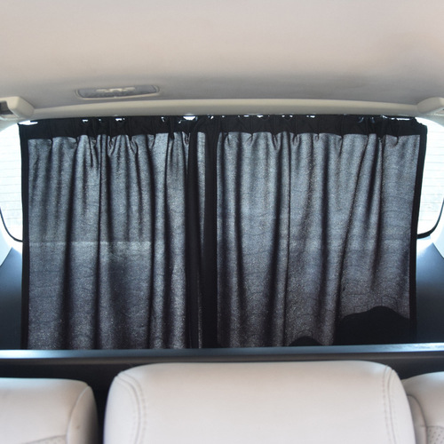跨境电商铝轨道2只装汽车窗帘 车用后挡风遮阳帘多款尺寸颜色可选