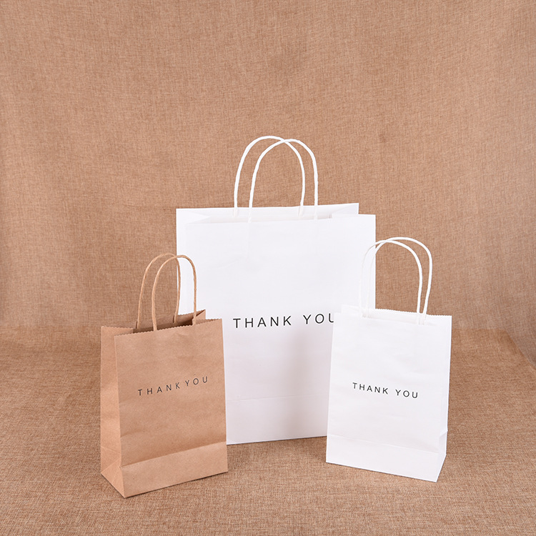 厂家现货可定制长方形平底礼品纸袋服装购物牛皮纸手提袋