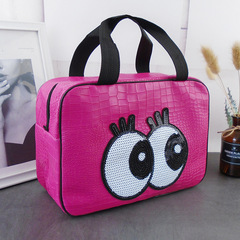 Big eyes bath bag cute portable bath portable toiletry bag female cute large capacity cosmetics storage bag