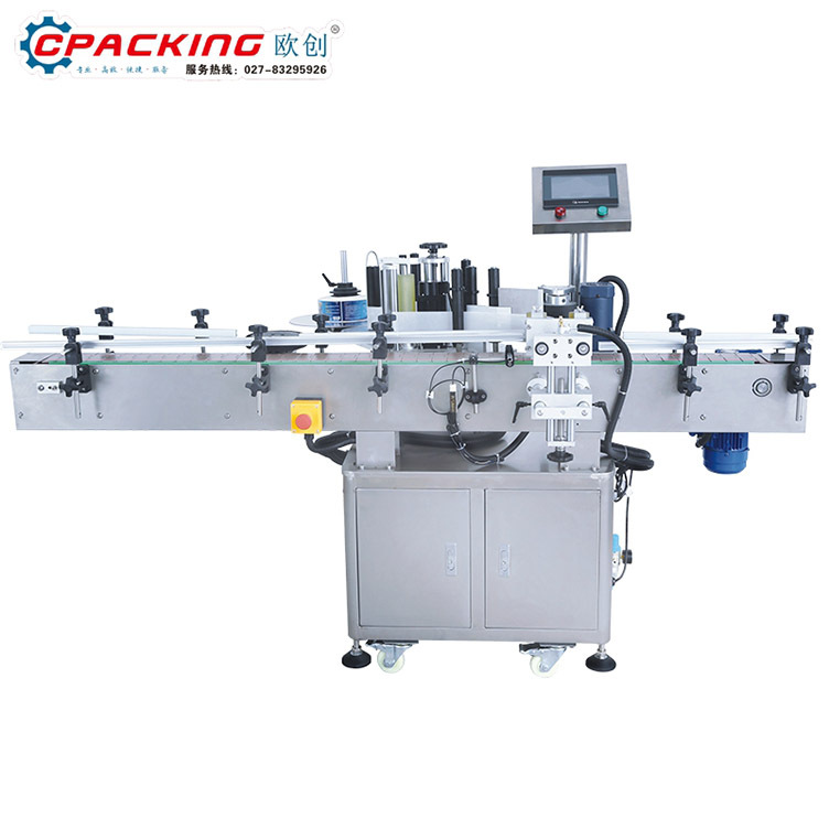 圆瓶贴标机半自动不干胶贴标机红酒玻璃瓶灌装产品全自动贴标签机