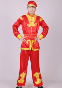 成人打鼓服秧歌服男女少数民族舞蹈演出服亮片舞龙舞狮服龙灯服装
