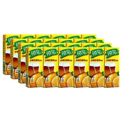 可口可乐 阳光柠檬茶250ml*24纸盒装整箱 经典植物柠檬茶饮料包邮|ms