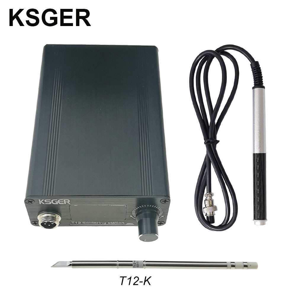 KSGER fabricante T12 Estación de soldadura OLED temperatura ajustable STM32 panel de control reparación Estación de soldadura eléctrica cabeza de soldadura núcleo de calefacción